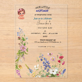 Wildblume Girl Einladung zum Geburtstag | Floral