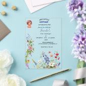 Wildblume Girl Einladung zum Geburtstag | Floral (In Situ (Hochzeit))