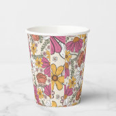 Wildblume Girl Geburtstagsthema Pappbecher (Links)