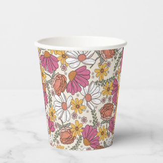 Wildblume Girl Geburtstagsthema Pappbecher