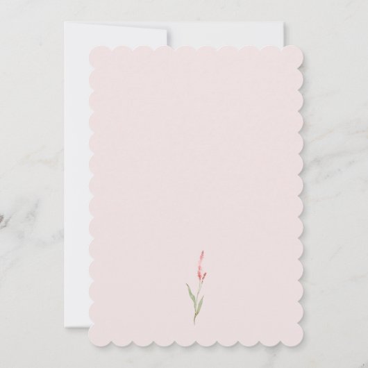 Wildblume Girl Kinderdusche Einladung (Rückseite)