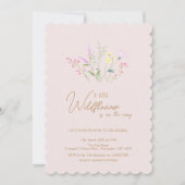 Wildblume Girl Kinderdusche Einladung (Vorderseite)