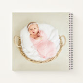 Wildblume Girl Taufe Notizblock (Rückseite)