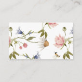 Wildblume Girl Watercolor Diaper Raffle Enclosur Begleitkarte (Rückseite)