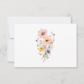 Wildblume Girls 1. Geburtstag Party Foto Dankeskarte (Rückseite)