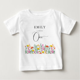 Wildblume Girl's First Birthday Baby T-shirt