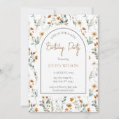 Wildblume Girone Geburtstagsparty Einladung (Vorderseite)