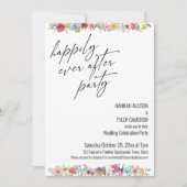 Wildblume glücklicherweise immer nach dem Party Em Einladung (Vorderseite)