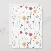 Wildblume glücklicherweise immer nach dem Party Em Einladung (Rückseite)