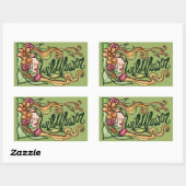 Wildblume Goddess Rechteckiger Aufkleber (Blatt)