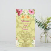 Wildblume Gold-Hochzeitsprogramm (Stehend Vorderseite)