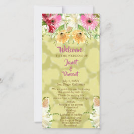 Wildblume Gold-Hochzeitsprogramm