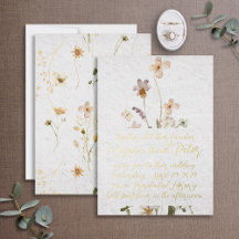 Wildblume Golden Foil Calligrafy Art Style