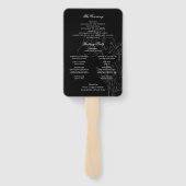 Wildblume Gotisches Hochzeitsprogramm Fächer (Rückseite)