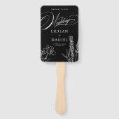 Wildblume Gotisches Hochzeitsprogramm Fächer (Vorderseite)