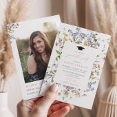 Wildblume Graduation Party Einladung Whimsical
