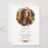 Wildblume Graduation Party Foto Einladung (Vorderseite)