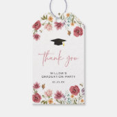 Wildblume Graduation Party Gefallen Tag Vielen Dan Geschenkanhänger (Vorderseite)