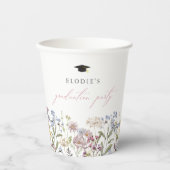 Wildblume Graduation Party Paper Cup Floral Boho Pappbecher (Vorderseite)