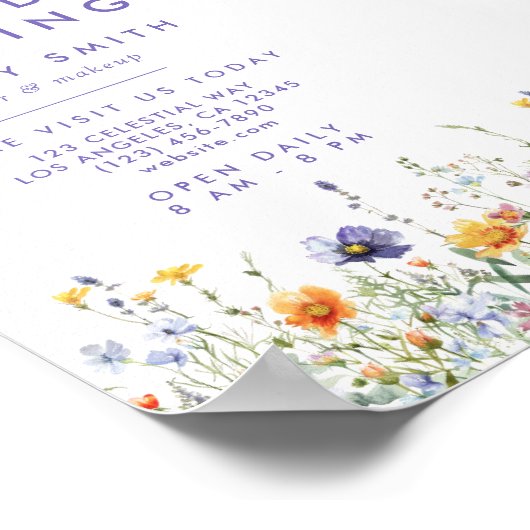 Wildblume Grand Opening Poster (Ecke)