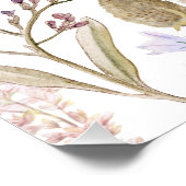 Wildblume Gras Aquarell Hochzeit im Herbst'mores Poster (Ecke)