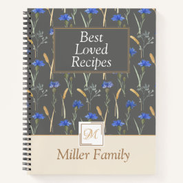 Wildblume Gray Floral Notizblock