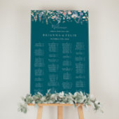 Wildblume Green Alphabetic Seating Chart Poster