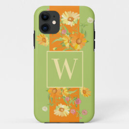 Wildblume Green Floral Monogram Case-Mate iPhone Hülle
