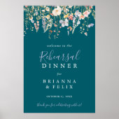 Wildblume Green Probe Dinner Willkommen Poster (Vorne)