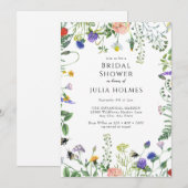 Wildblume Greenery | Bienen | BRAUTPARTY Einladung (Vorne/Hinten)
