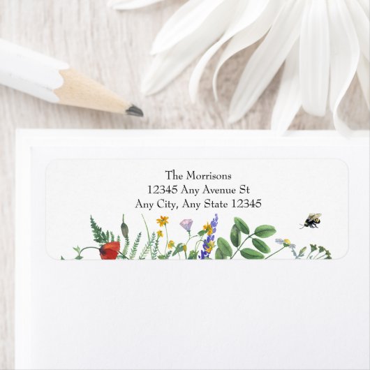 Wildblume Greenery | Bienen Rücksendeadresse (Insitu)