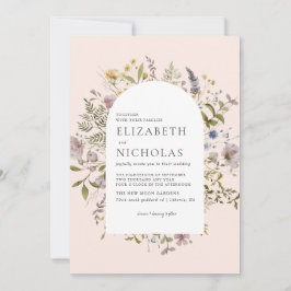 Wildblume Greenery Botanische Hochzeit Einladung