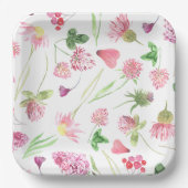 Wildblume Greenery Pappteller (Vorderseite)