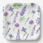 Wildblume Greenery Pappteller (Vorderseite)