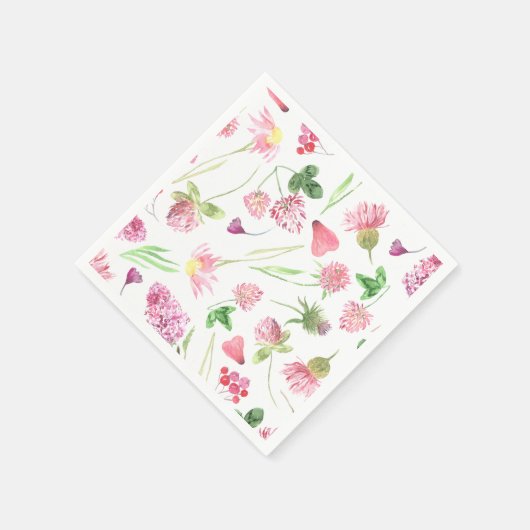 Wildblume Greenery Serviette (Ecke)