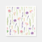 Wildblume Greenery Serviette (Vorderseite)