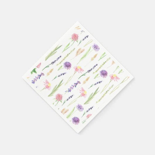 Wildblume Greenery Serviette (Ecke)