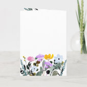 Wildblume Grenze blüht wunderbarer Geburtstag Karte (Rückseite)