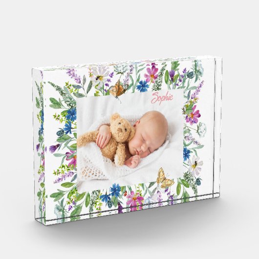 Wildblume-Grenze-Foto Fotoblock (Links)