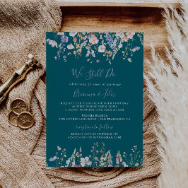 Wildblume grün wir noch immer Vow Erneuerung Einladung