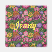 Wildblume Grüne Blüte Personalisiert Magnet (Vorne)