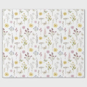 Wildblume Grüne Wiesen Blumengarten Geschenkpapier (Flach)