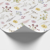 Wildblume Grüne Wiesen Blumengarten Geschenkpapier (Ecke)