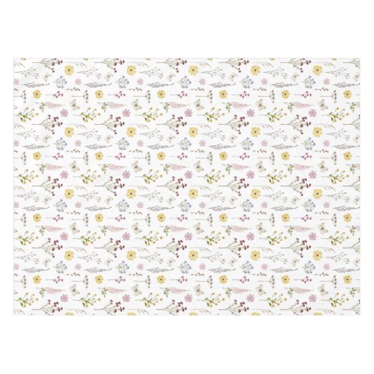 Wildblume Grüne Wiesen Blumengarten Tischdecke (Vorderseite (Horizontal))