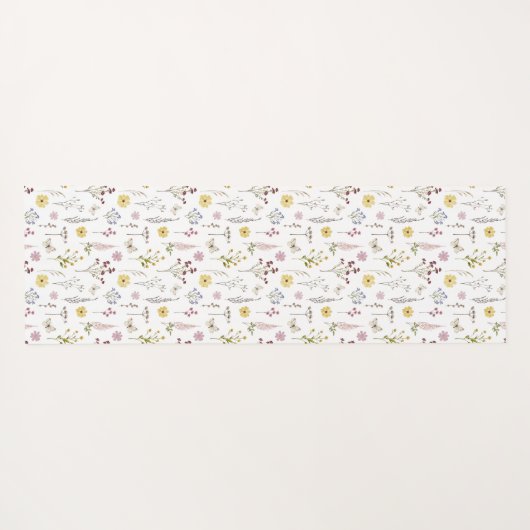 Wildblume Grüne Wiesen Blumengarten Yogamatte (Rückseite (Horizontal))