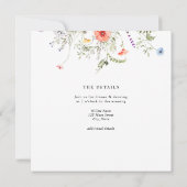 Wildblume Grünrahmen Einladung (Rückseite)