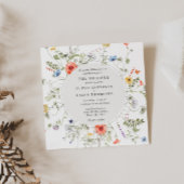 Wildblume Grünrahmen Einladung