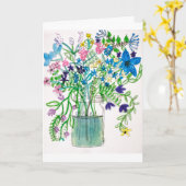 Wildblume-Gruß-Karte Karte (Gelbe Blume)