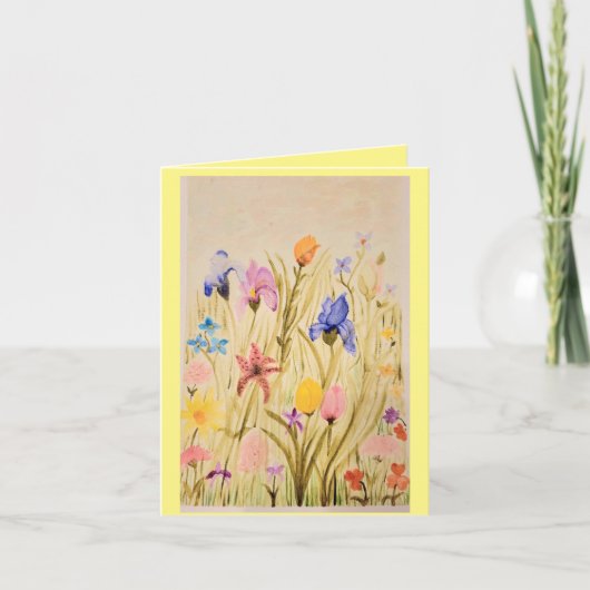 Wildblume Grußkarte Karte (Vorderseite)