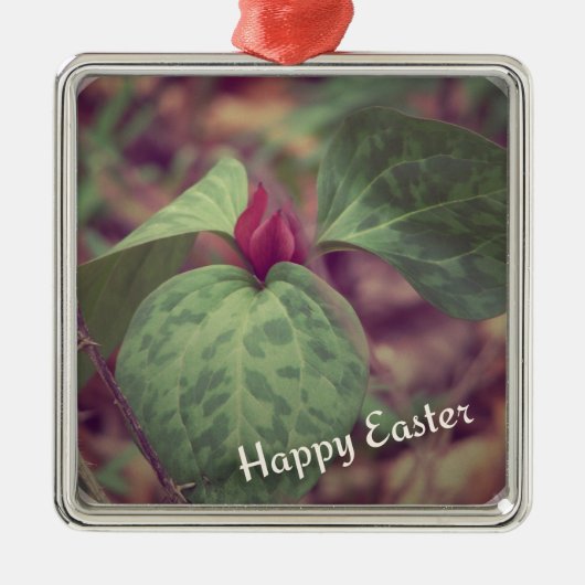 Wildblume Happy Oaster Ornament Aus Metall (Vorne)